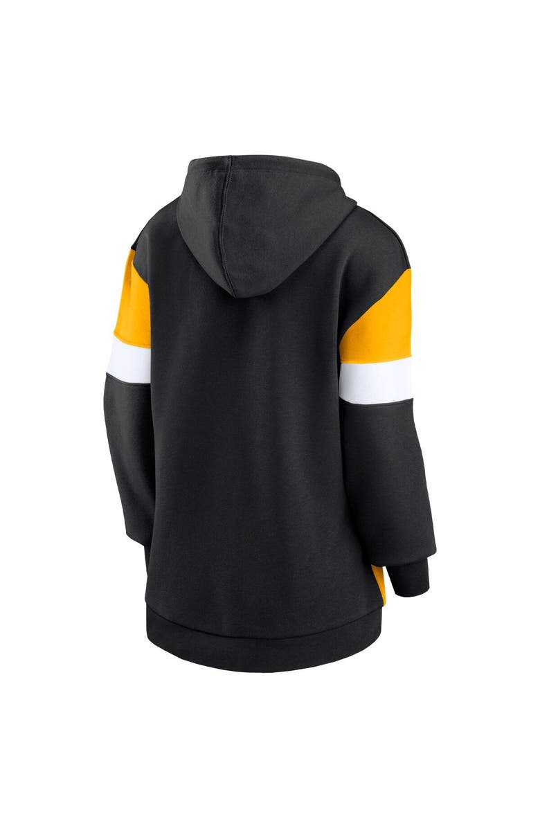 FANATICS Women's Fanatics Branded Black/Gold Pittsburgh Steelers Lock It Down Pullover Hoodie, Alternate, color, 