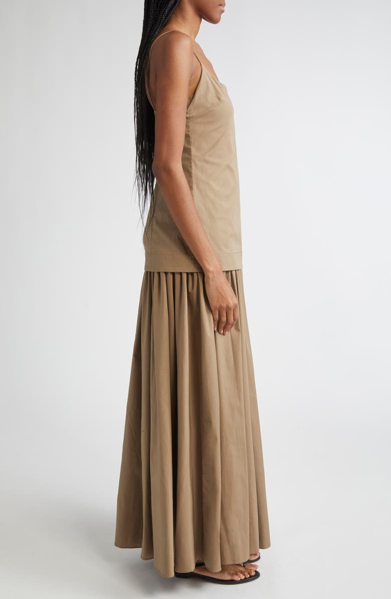 STAUD Ari Gathered Sleeveless Maxi Dress, Alternate, color, 