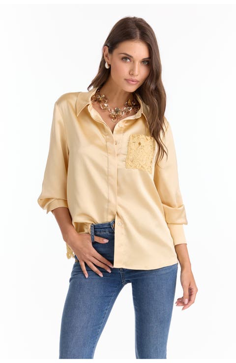 Amelia Silky Lace Blouse