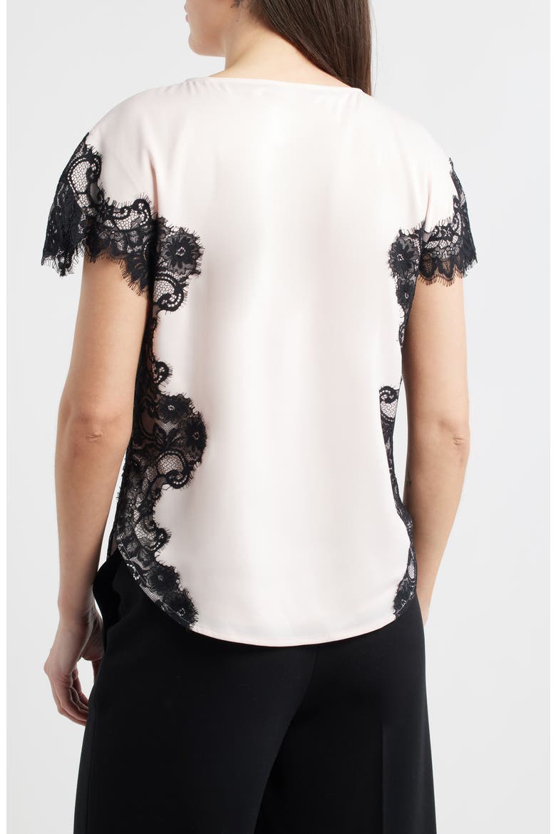 Lace Trim Bateau Neck Top, Alternate, color, SOFT BLOSSOM