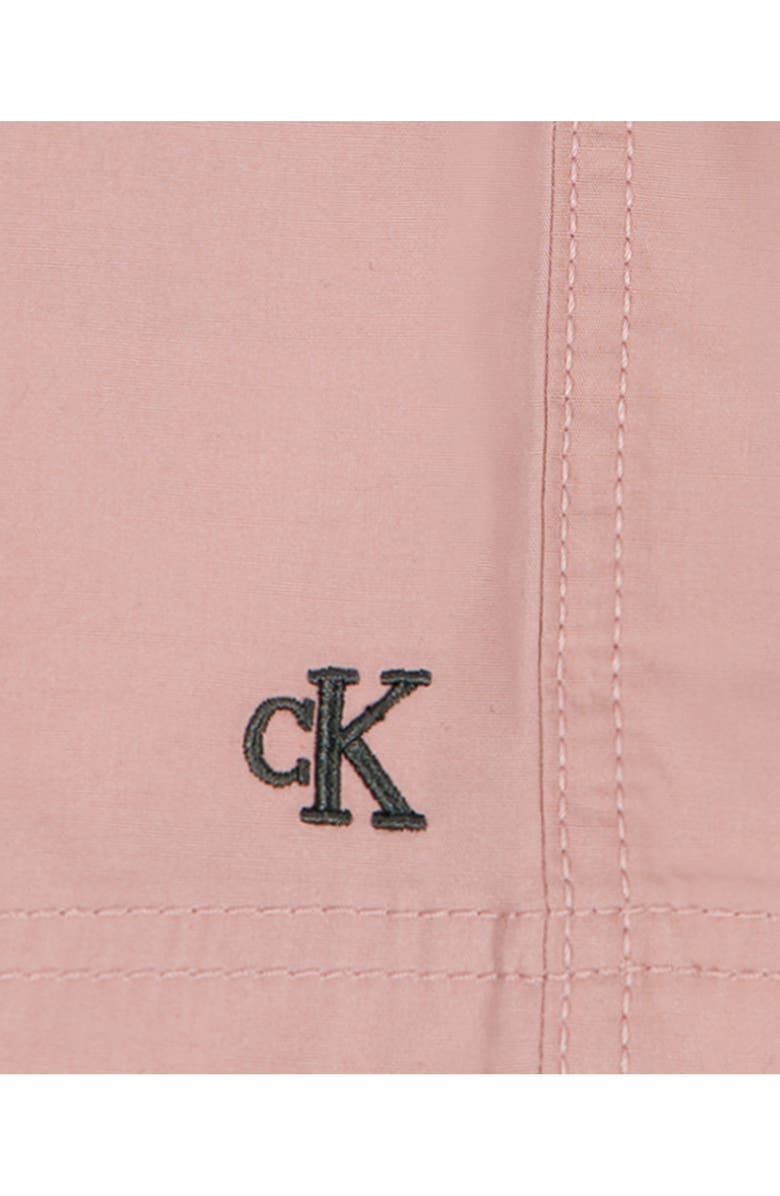 Calvin Klein Polo Bodysuit & Shorts Set, Alternate, color, Multi Pink