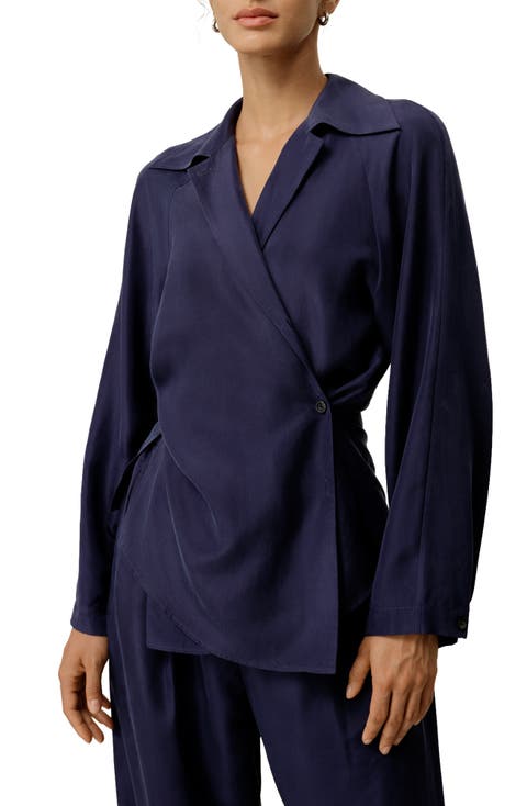 Multipositional Silk Habotai Shirt