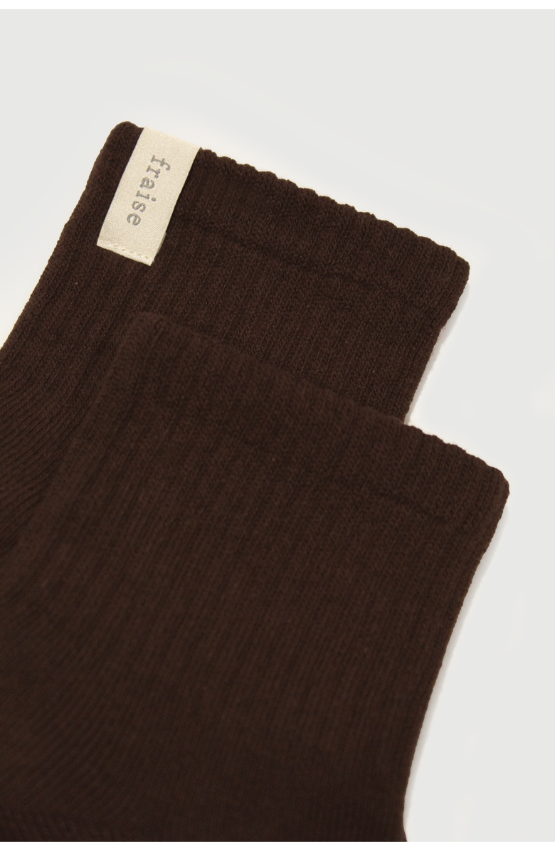 Fraise Espresso Quarter Crew Grip Sock, Alternate, color, Espresso
