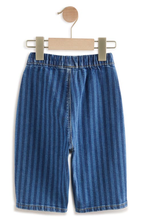 Next Kids' Stripe Wide Leg Jeans In Blue