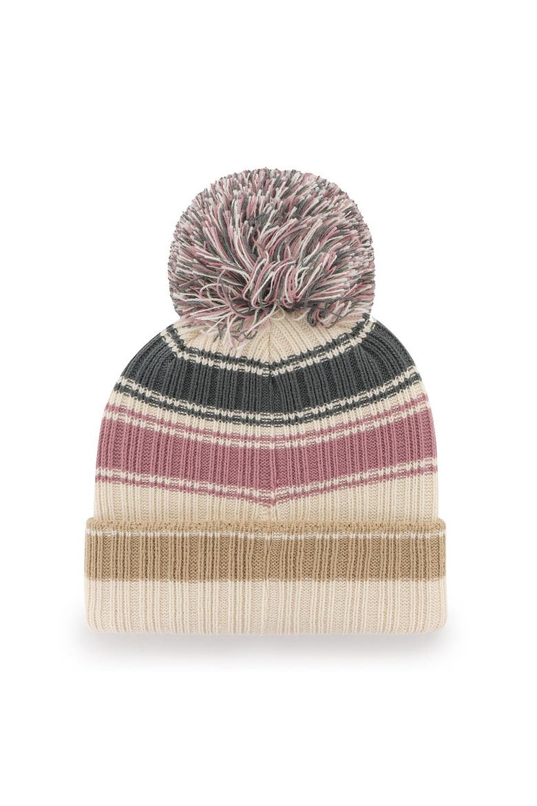 Women's '47 Cream Minnesota Golden Gophers Daphne Cuffed Knit Hat with Pom, Alternate, color, Cream