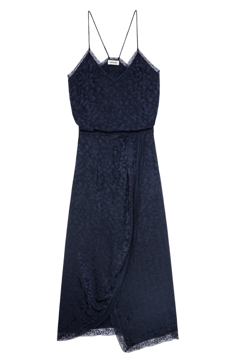 Zadig & Voltaire Rixi Leopard Jacquard Silk Dress, Alternate, color,