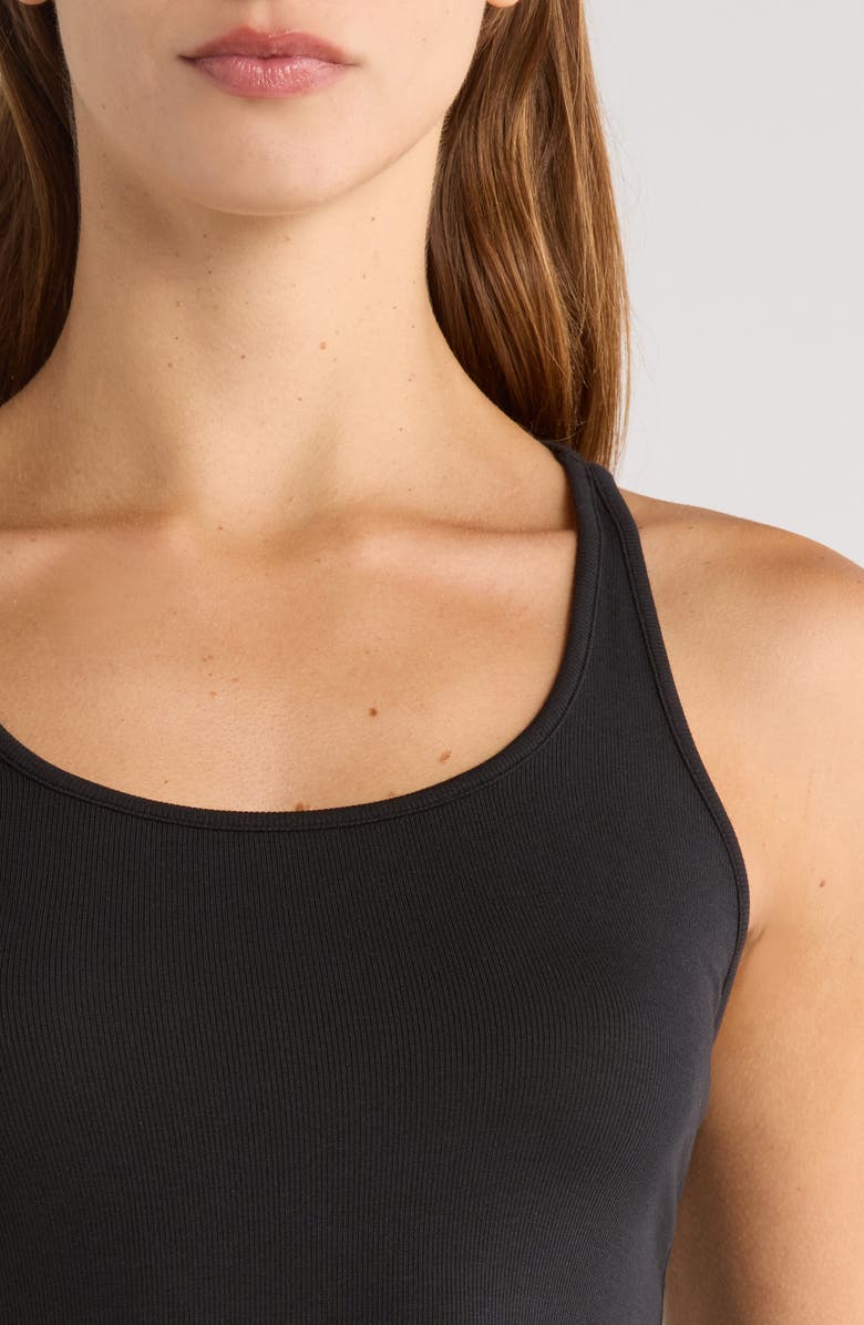 Lunya Soft Rib Racerback Pajama Tank, Alternate, color, Immersed Black
