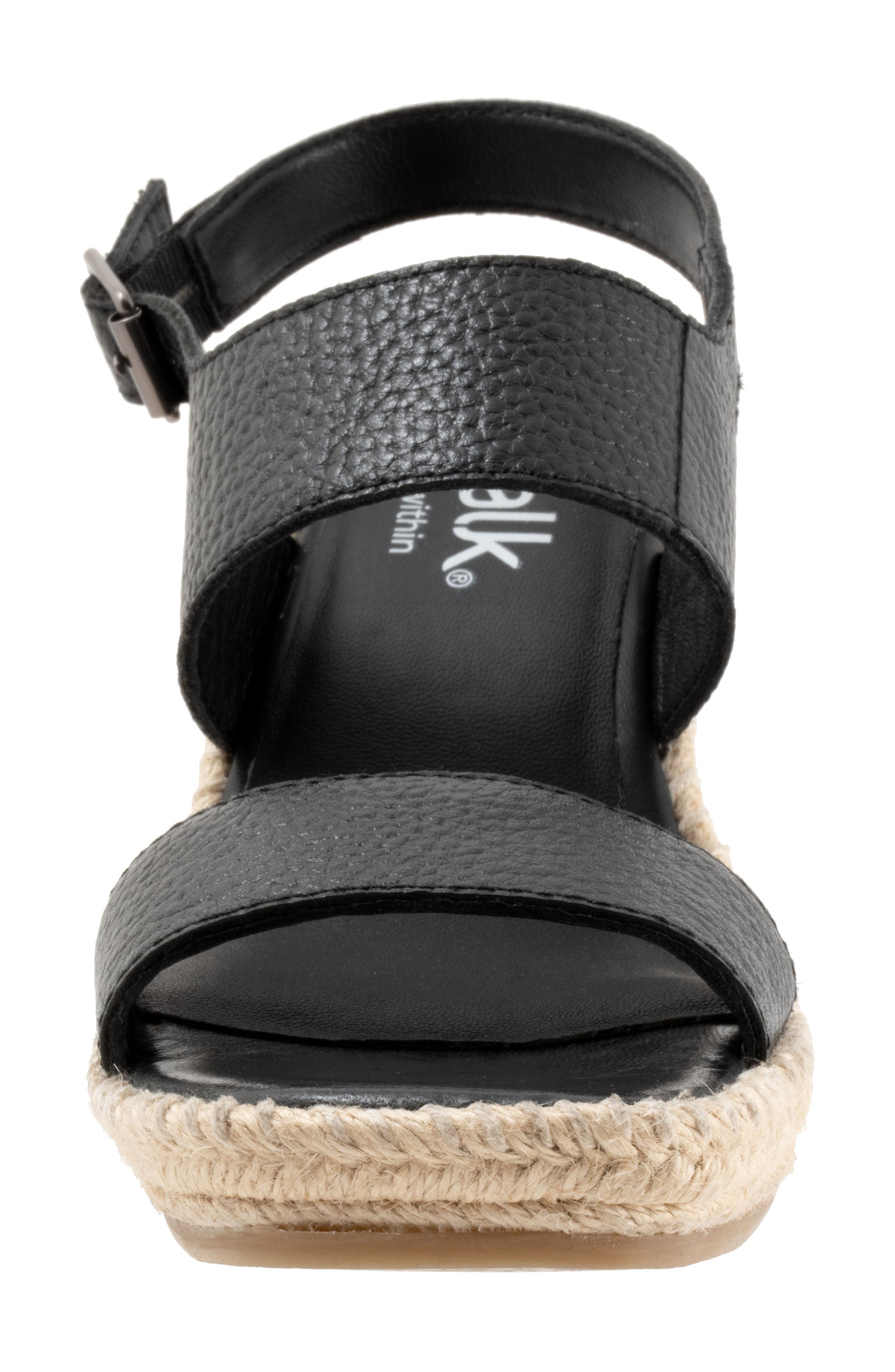 SoftWalk<sup>®</sup> Hartley Espadrille Wedge Sandal, Alternate, color, Black