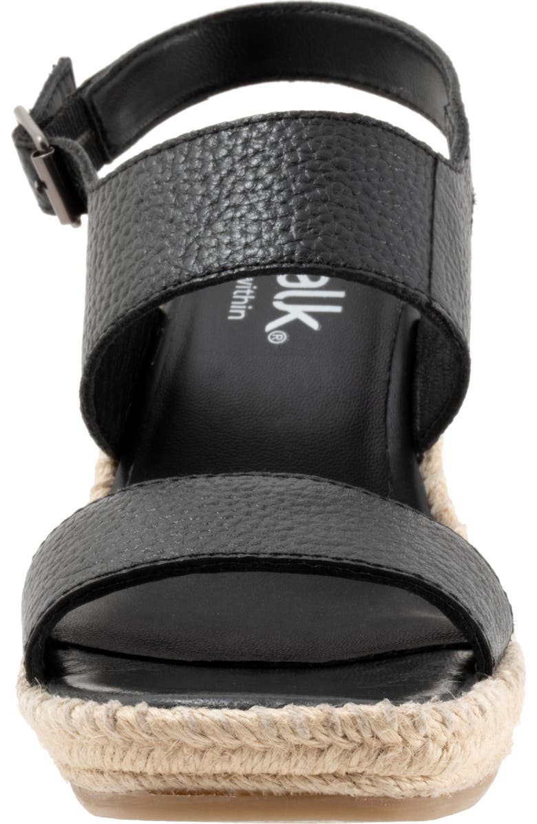 SoftWalk<sup>®</sup> Hartley Espadrille Wedge Sandal, Alternate, color, Black