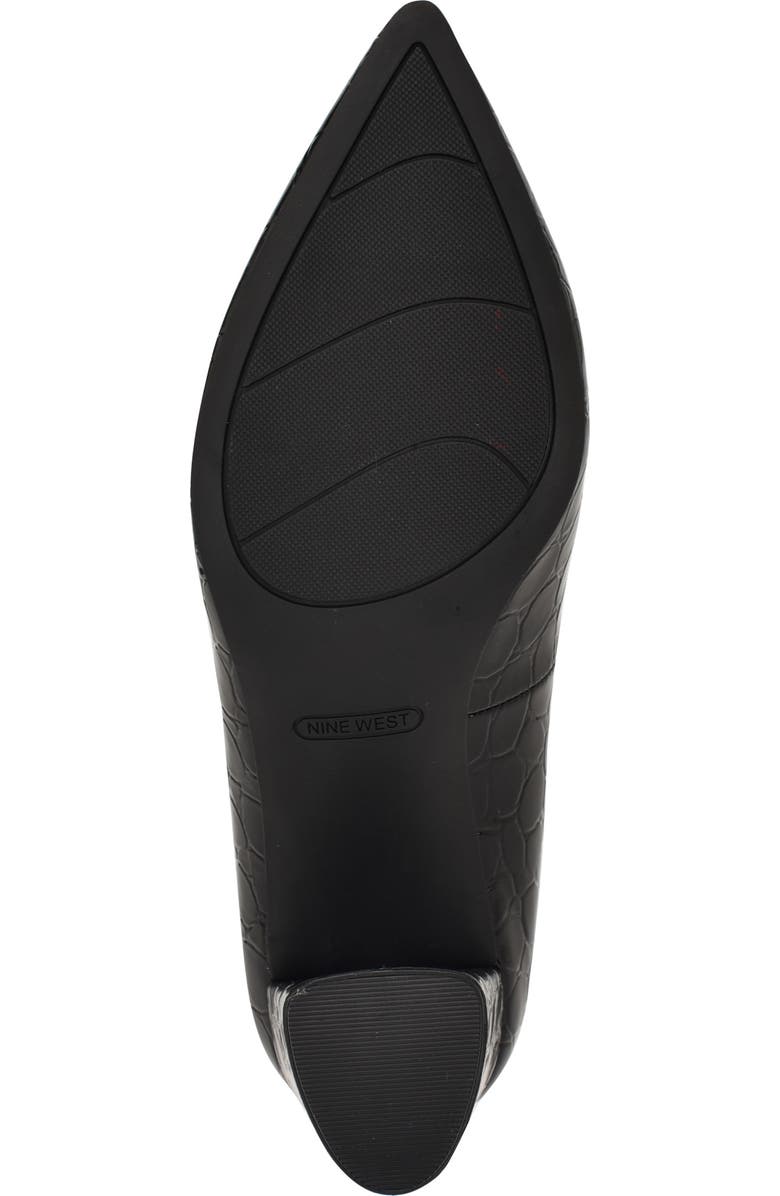 Nine West Kaylen Croc-Embossed Pump, Alternate, color, Black Croco