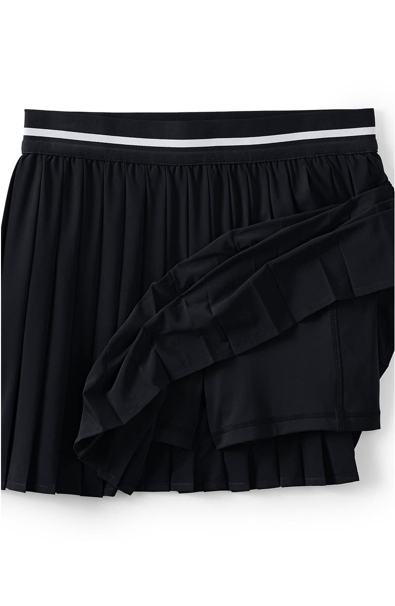 Lands' End Active Woven Pleated Skort, Alternate, color, Black