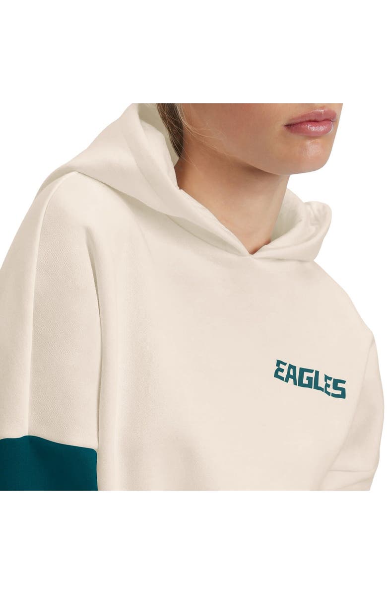 Tommy Hilfiger Women's Tommy Hilfiger Cream/Midnight Green Philadelphia Eagles Harriet Pullover Hoodie, Alternate, color, 