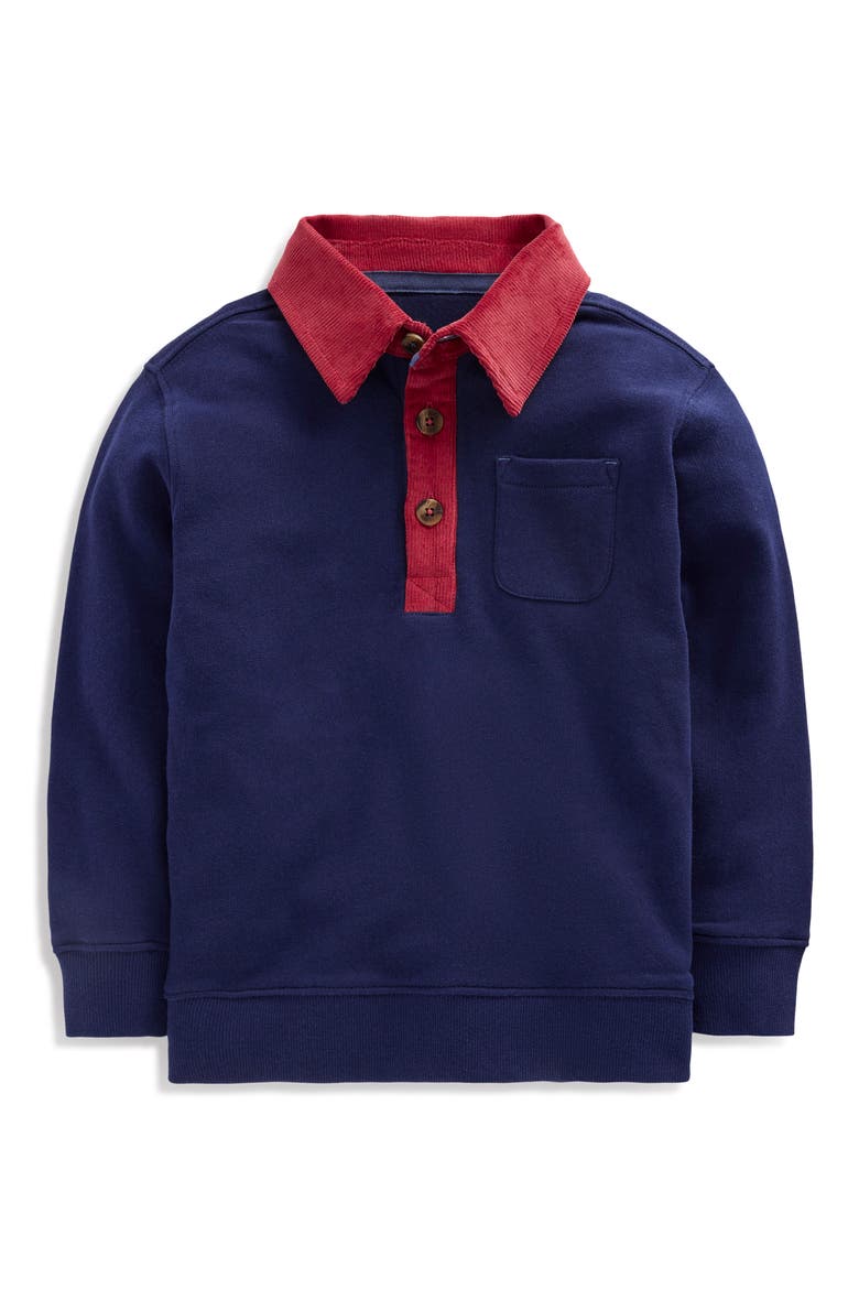 Kids' Collared Sweatshirt, Main, color, COLLEGE NAVY
