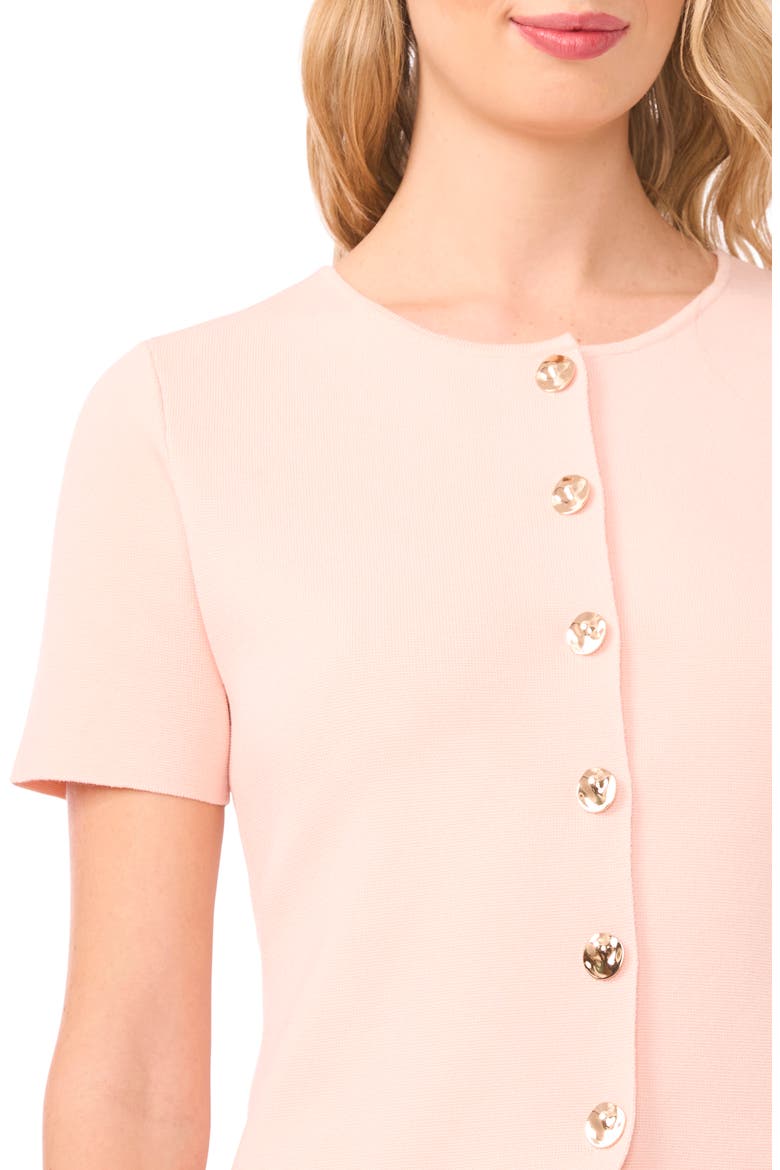 Gail Longline Split Hem Button-Up Shirt, Alternate, color, CLOUD PINK