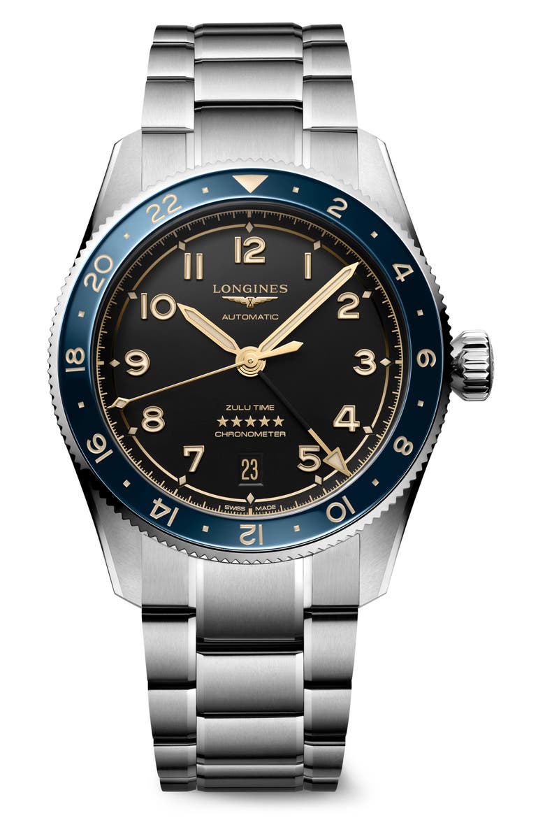 Spirit Zulu Bracelet Watch, 39mm, Main, color, BLACK