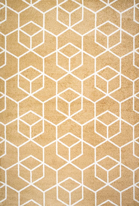 Tumbling Blocks Modern Geometric Area Rug