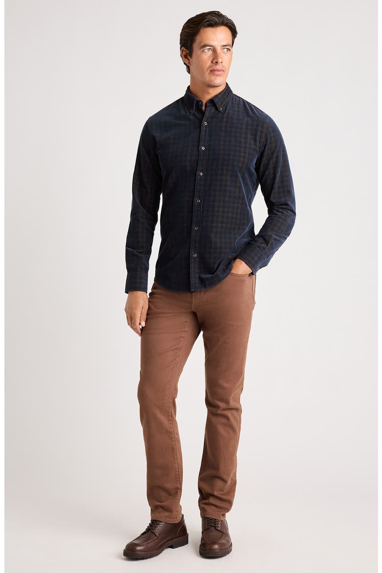 Everyday Plaid Long Sleeve Corduroy Button-Down Shirt, Alternate, color, NAVY BLUE RUFUS PLAID