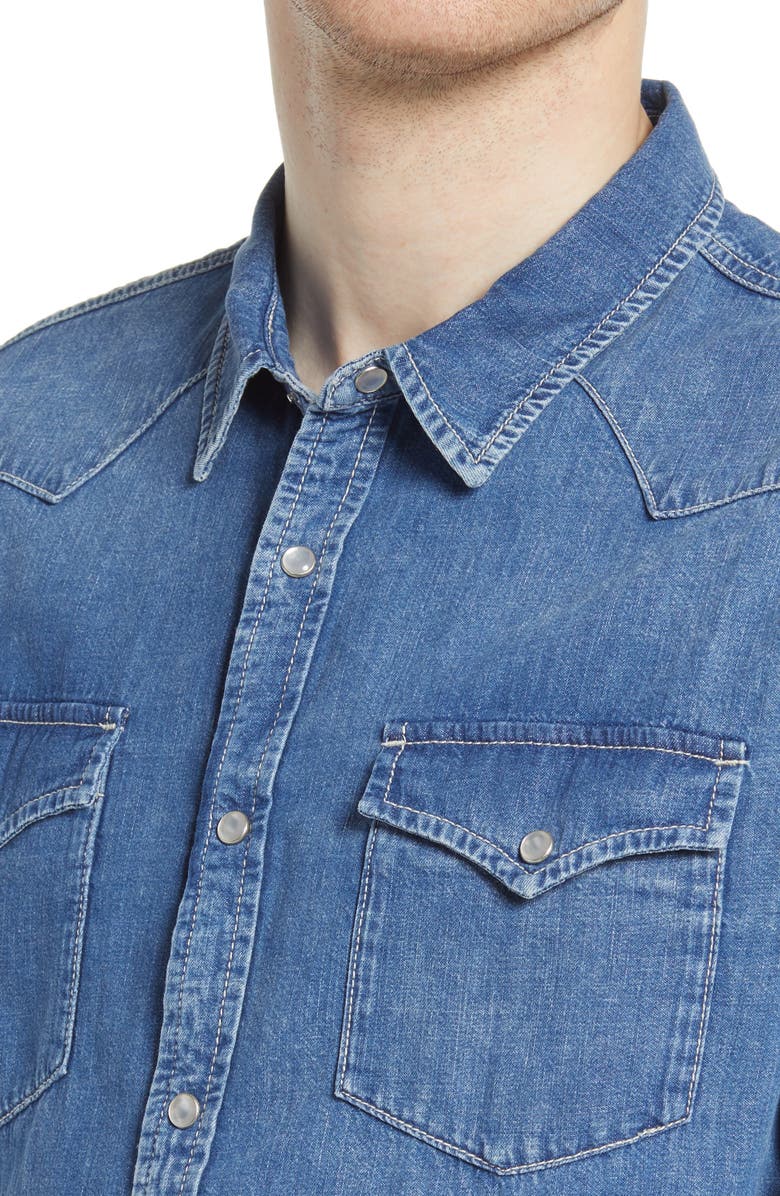 AG Aiden Western Denim Button-Up Shirt, Alternate, color, Vendetta