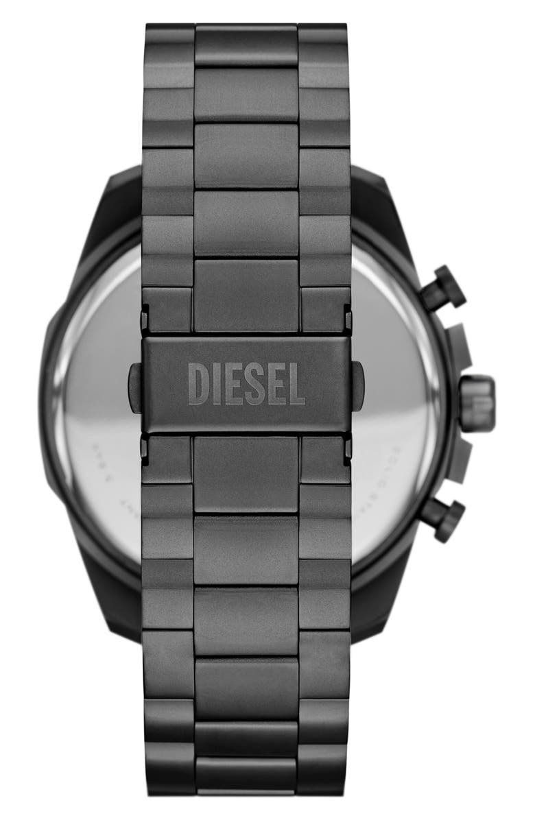 DIESEL<sup>®</sup> Mega Chief Gunmetal Chronograph Bracelet Watch, 48mm, Alternate, color, Gray