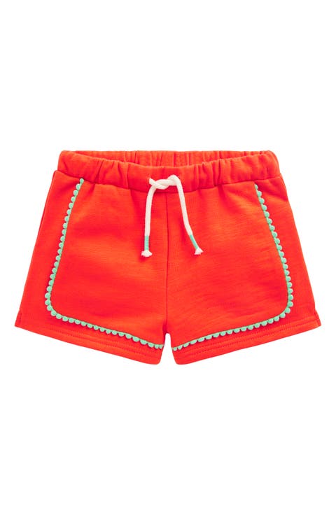 Kids' Pompom Trim Cotton Jersey Shorts (Toddler, Little Kid & Big Kid)