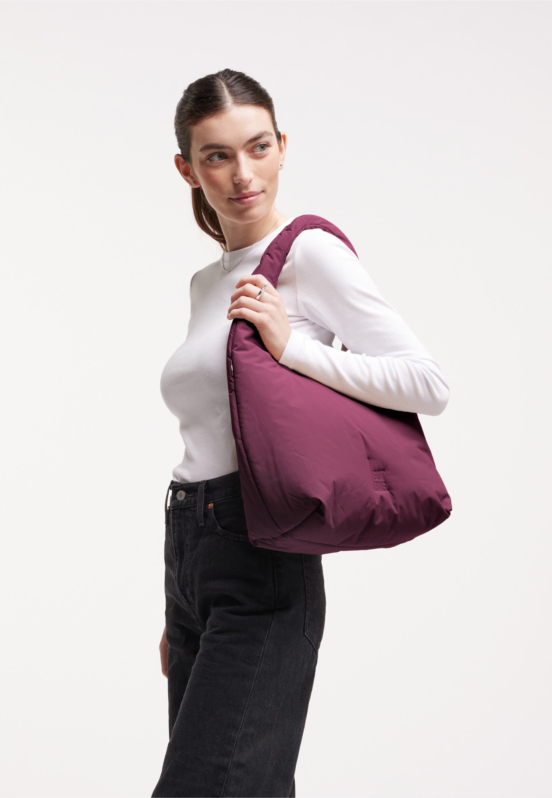 Cloud Shoulder Bag Recycled Nylon Puffer Handbag, Alternate, color, kraken
