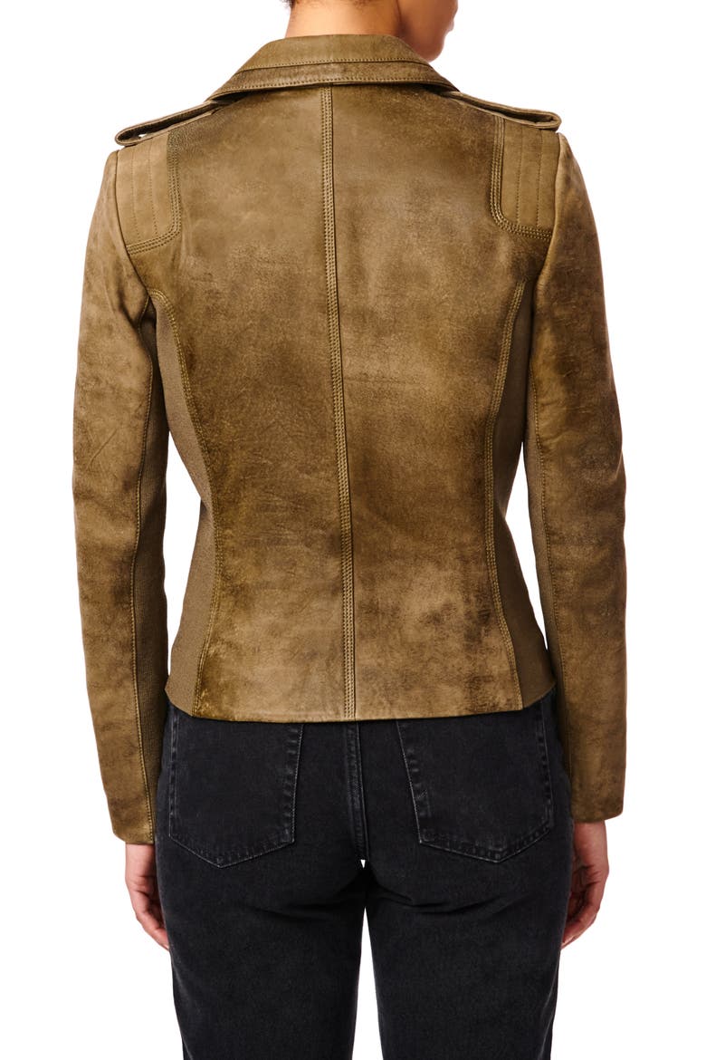 Suede Moto Jacket, Alternate, color, OLIVE