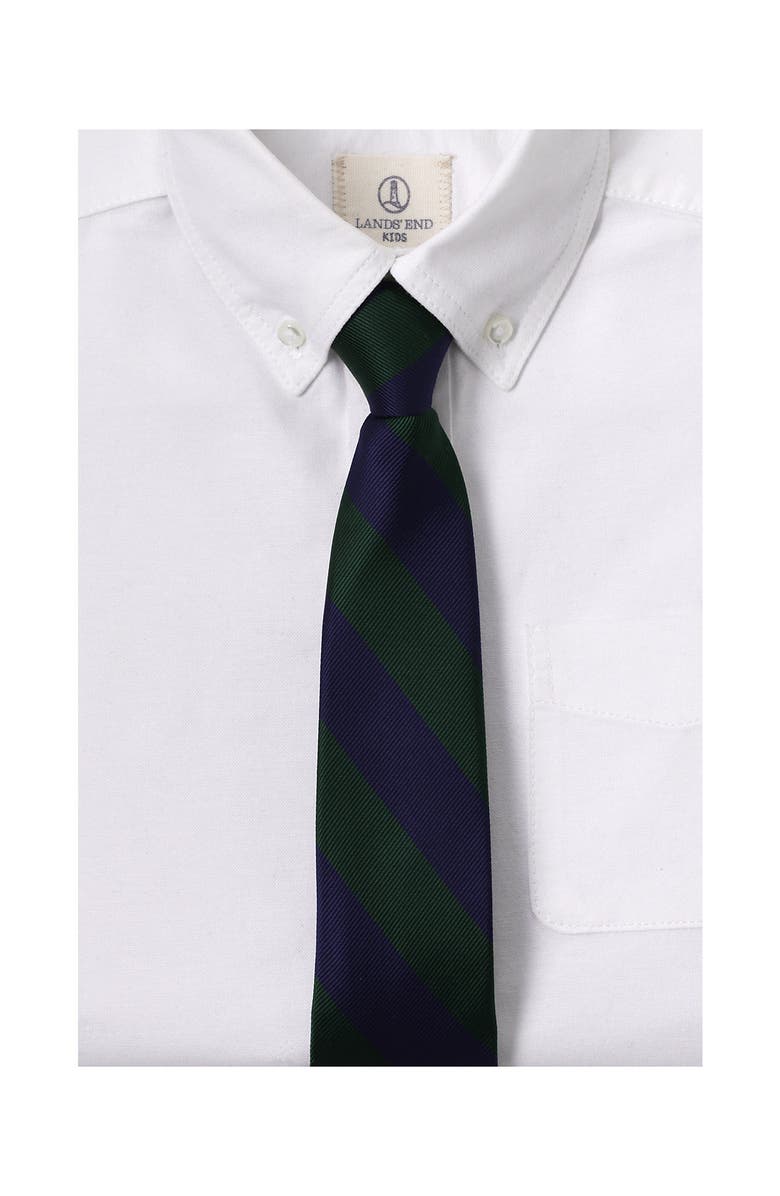 Lands' End Kids Stripe To Be Tied Tie, Main, color, Evergreen/Classic Navy Stripe