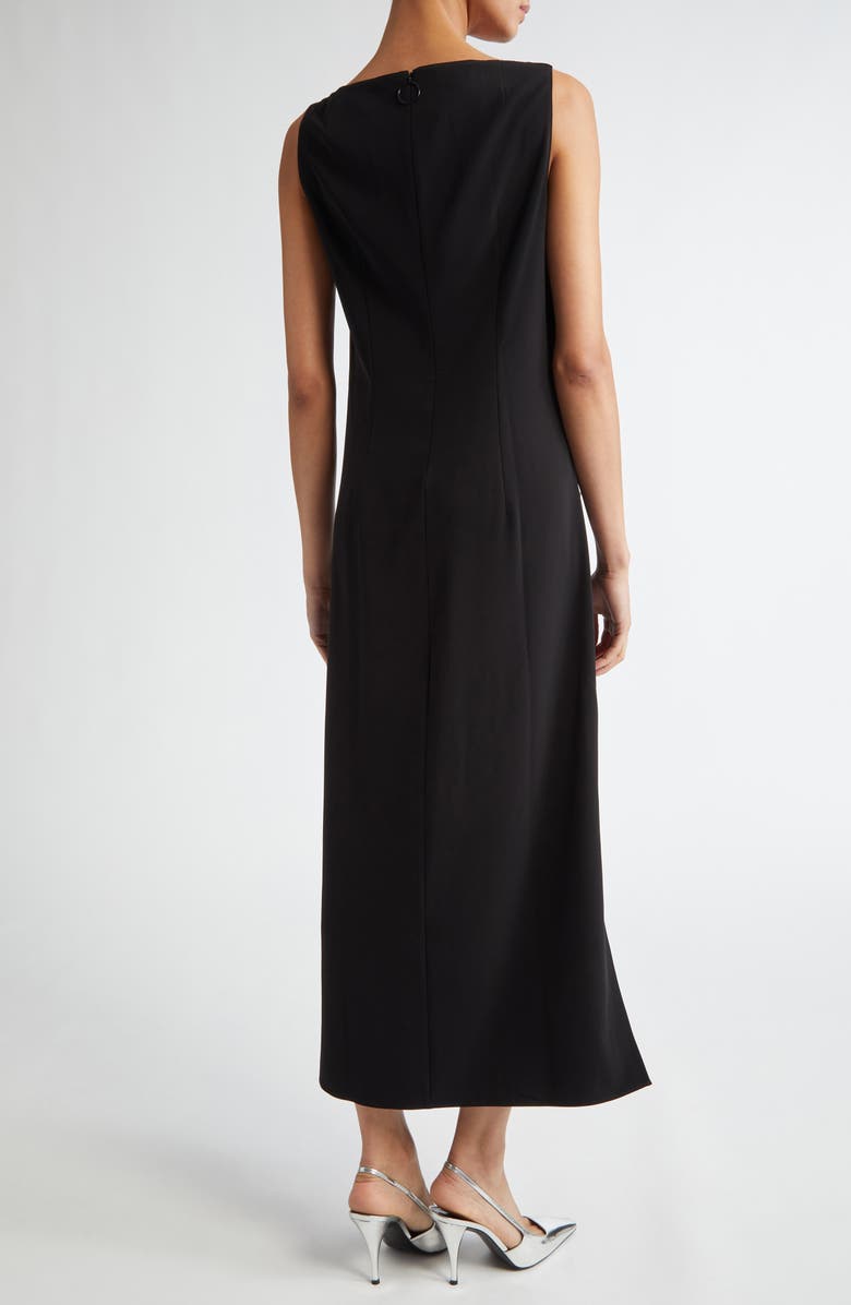 Akris punto Crystal Stud Sleeveless Midi Dress, Alternate, color, 