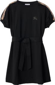 Burberry Check Trim Cotton T-shirt Dress