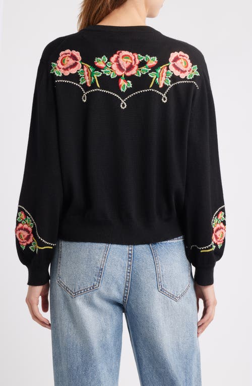 The Great The Rose Western Cardigan In Black