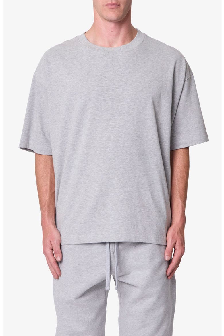 Boxy Cotton T-Shirt, Main, color, MARLED GREY