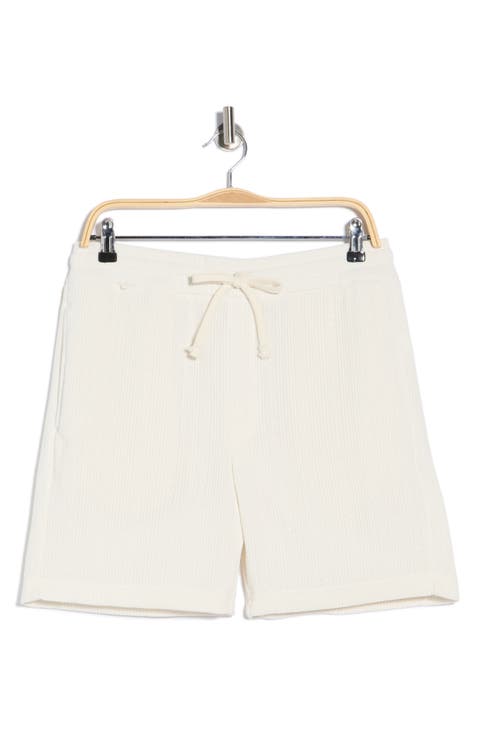 Textured Drawstring Shorts