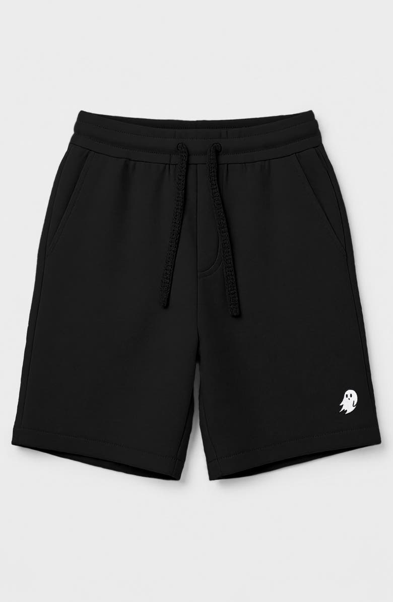 Dalix Mens Ghost Relaxed Fleece Sweat Elastic Shorts, Main, color, Black