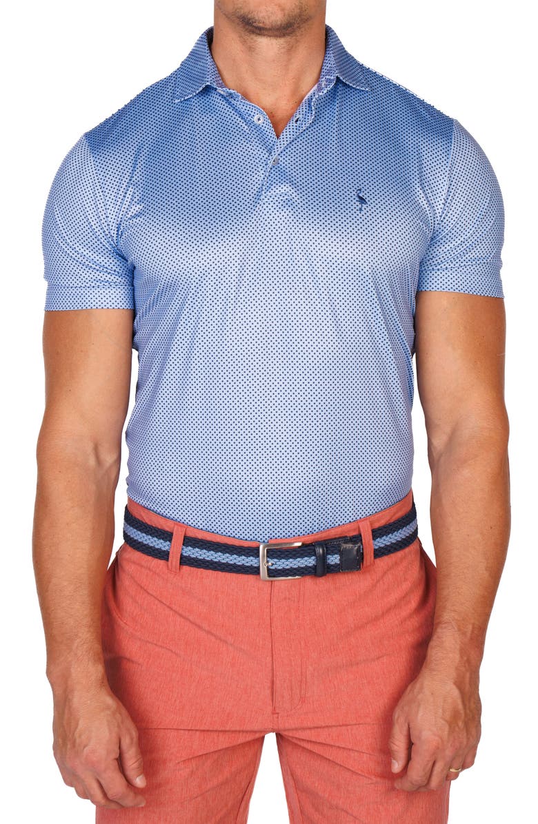 TailorByrd Mini Dots Performance Golf Polo, Alternate, color, Blue