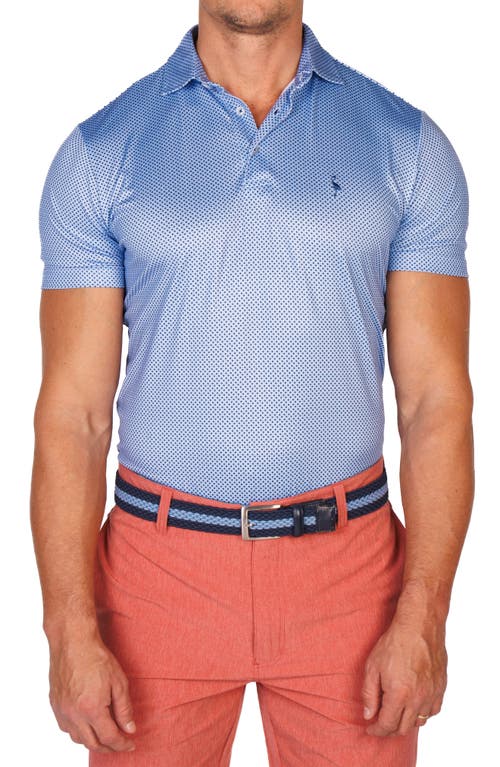 Tailorbyrd Mini Dots Performance Golf Polo In Blue