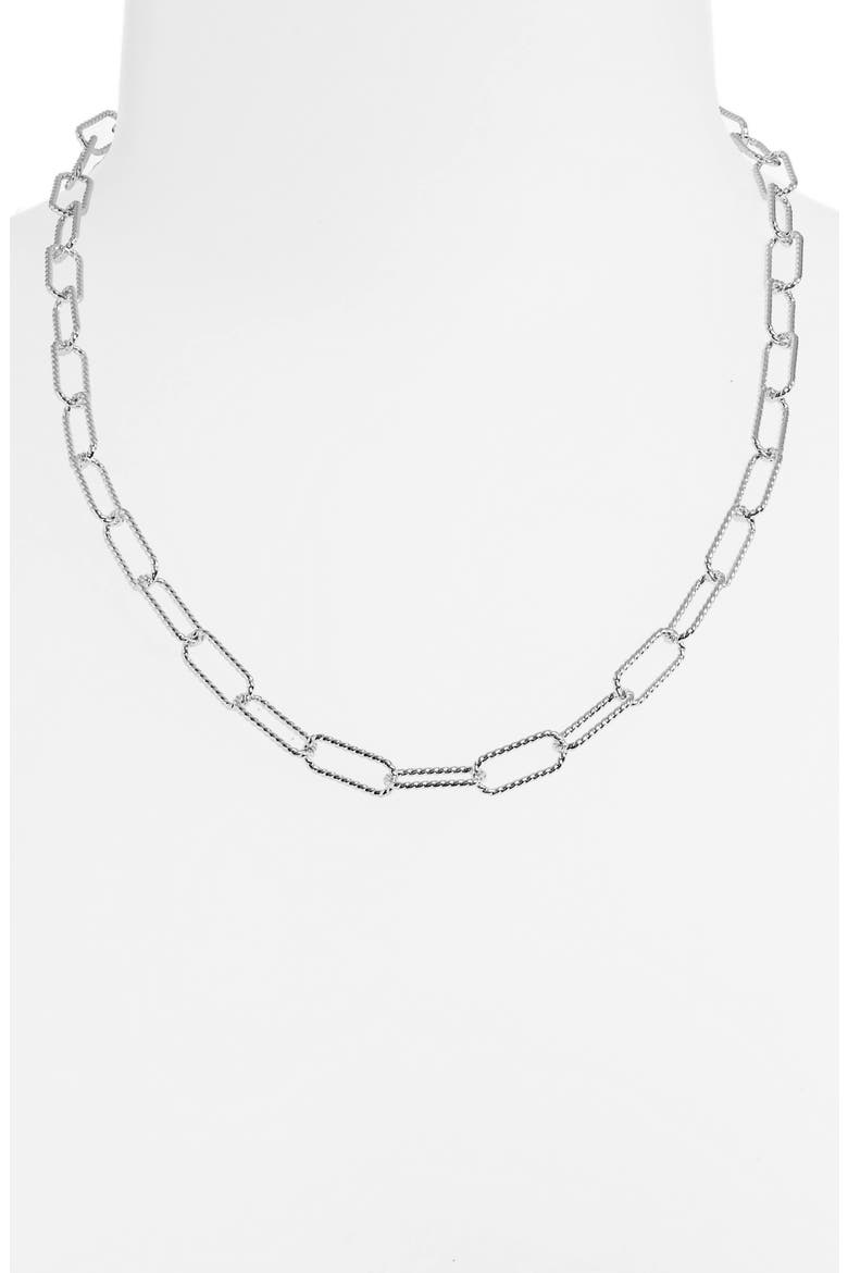 Rosa Chain Necklace, Alternate, color, SILVER