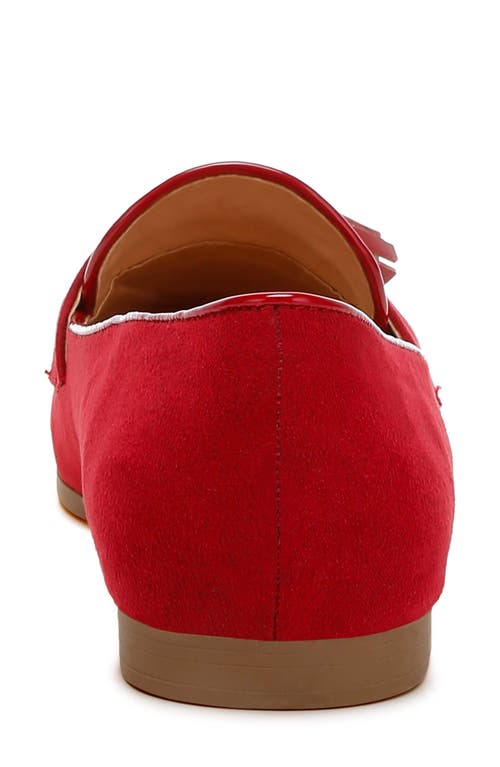 Rag & Co Folklore Tassel Loafer In Red