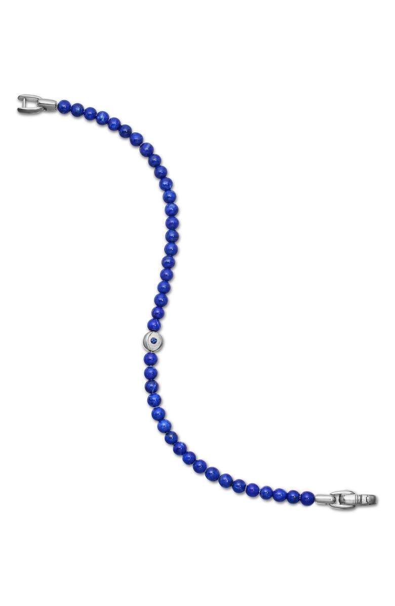 David Yurman Men's Evil Eye Beaded Bracelet, Alternate, color, Silver