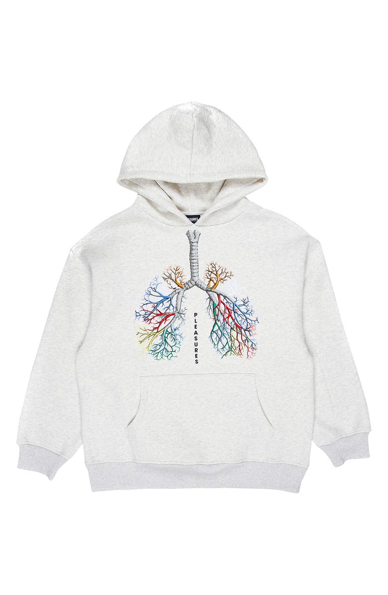 PLEASURES Pleasure Breathe Graphic Hoodie, Alternate, color,