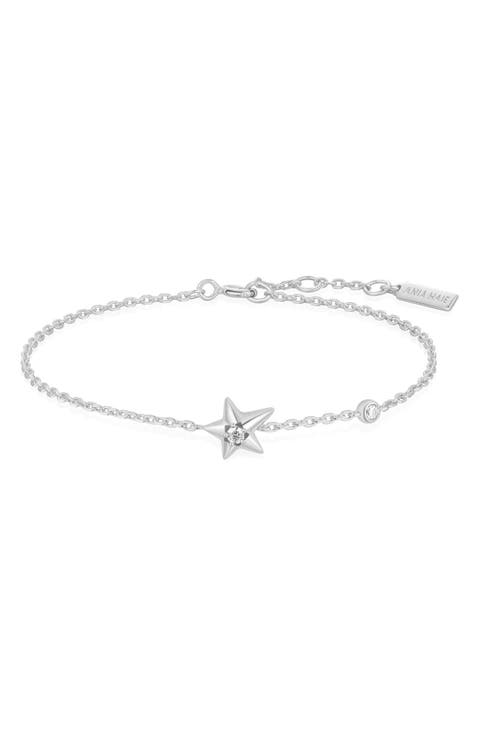 Cubic Zirconia Star Charm Bracelet