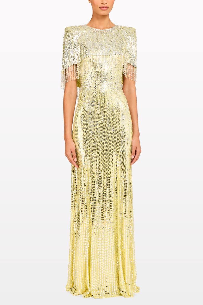 Blake Sequin-Embellished Maxi Dress, Main, color, Sea Horse
