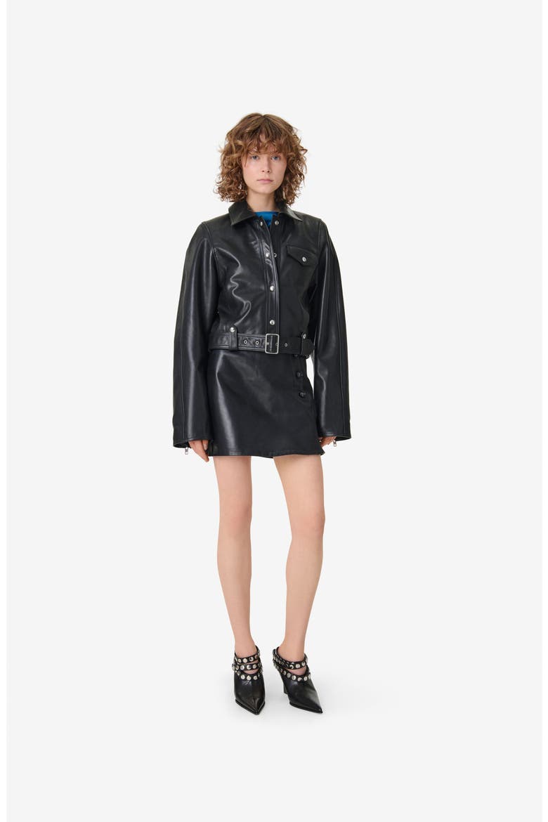 The Rapha Leather Jacket, Main, color, BLACK
