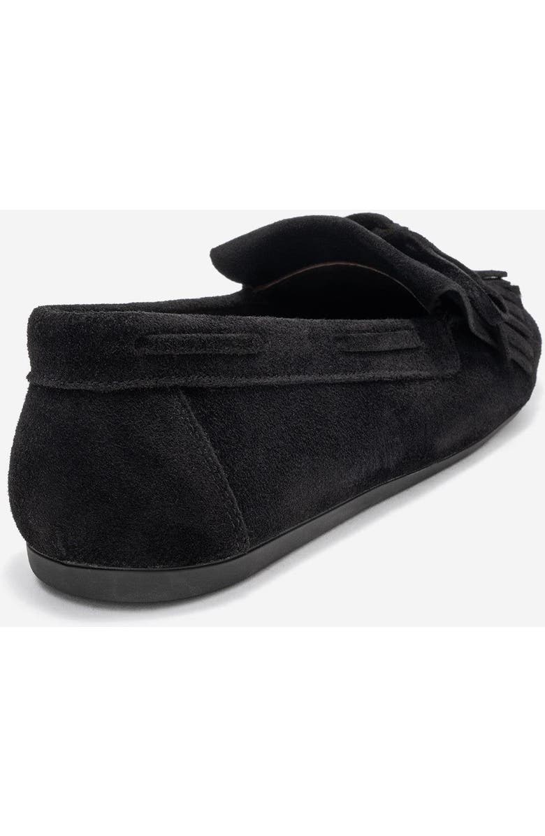 Forever & Always Shoes Axeli Leather Tassel Loafer, Alternate, color, Black Suede Leather