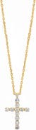BY ADINA EDEN Diamond Tennis Cross Pendant Necklace 14K