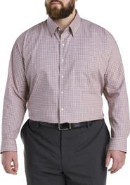 Oak Hill Premium by DXL Big & Tall Check Dress Shirt