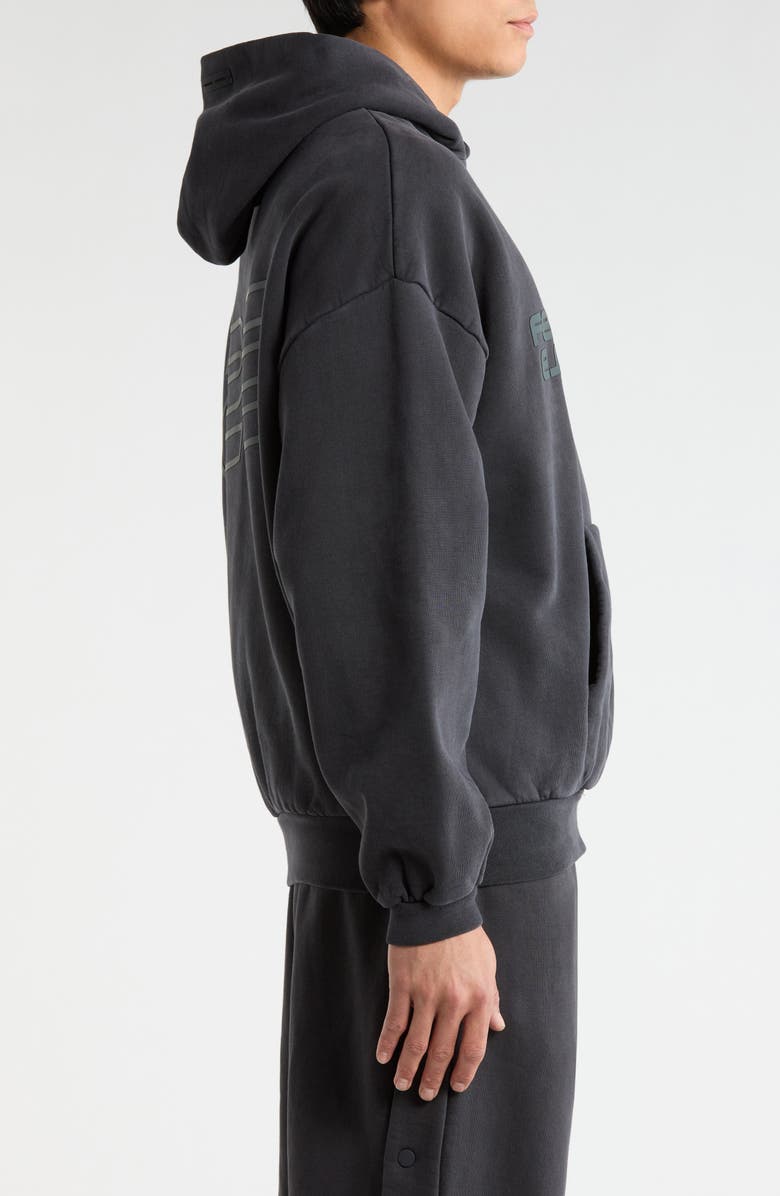 Fear of God Essentials '90s Cotton Hoodie, Alternate, color, Vintage Black