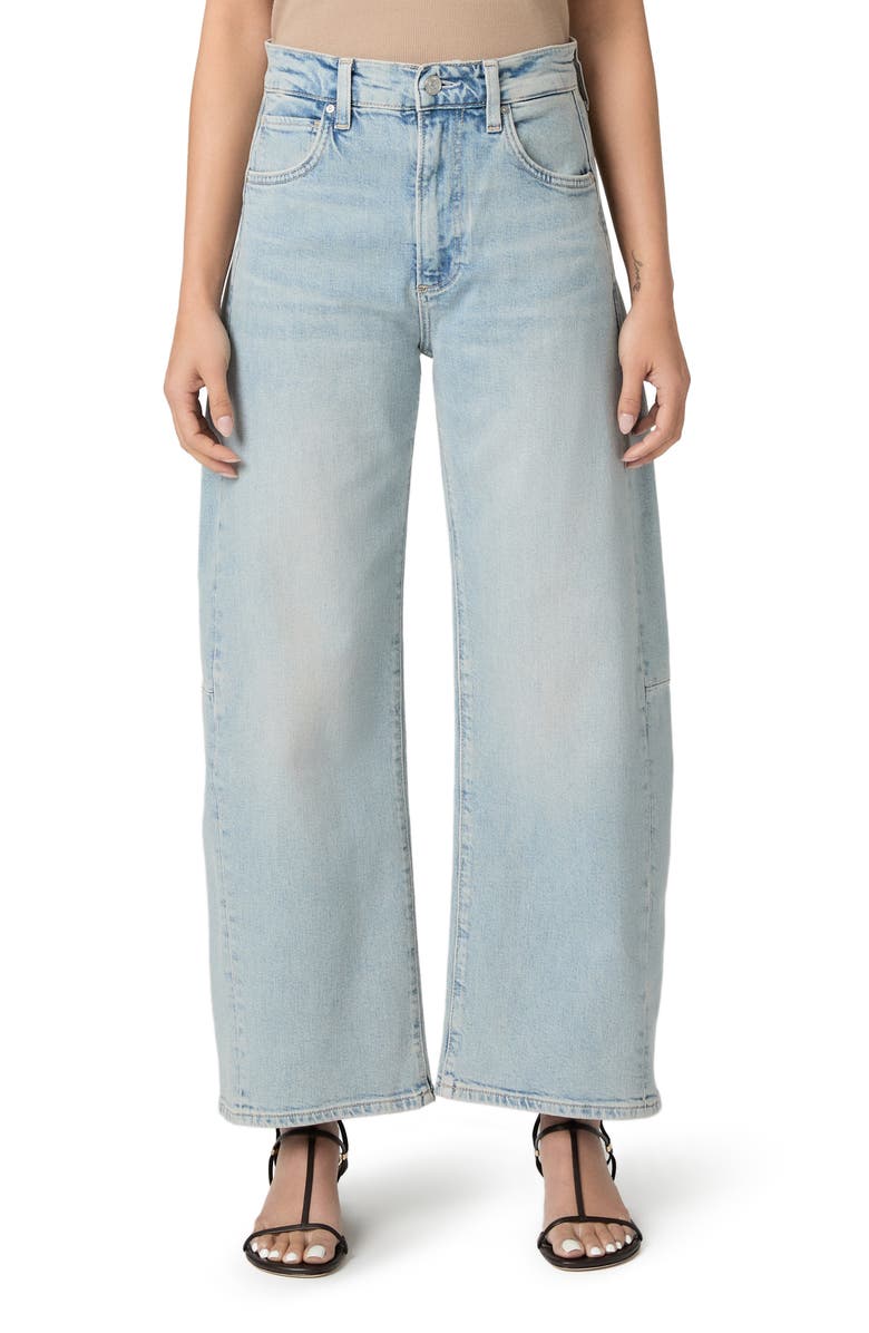PAIGE Arellia High Waist Skimmer Barrel Jeans, Main, color, Marvista
