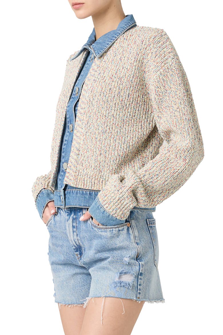 Knit Trucker Jacket, Alternate, color, HAPPY PLACE
