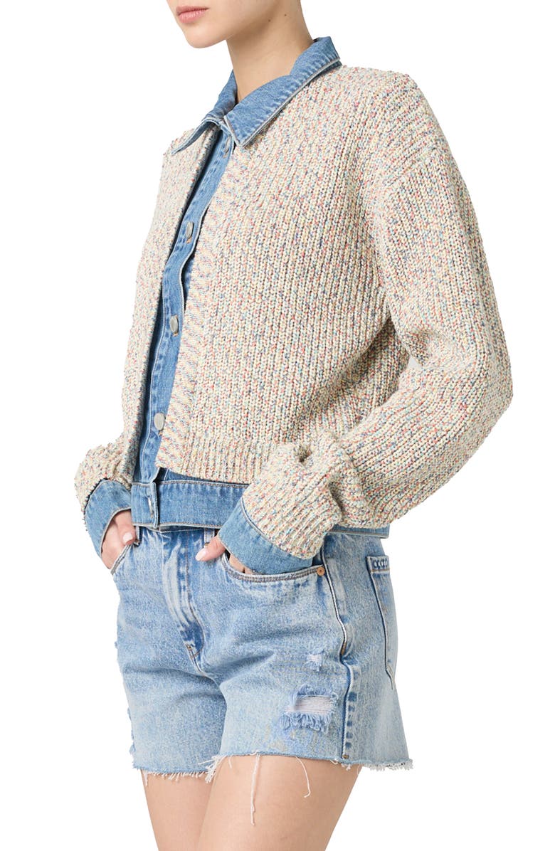 BLANKNYC Knit Trucker Jacket, Alternate, color, 