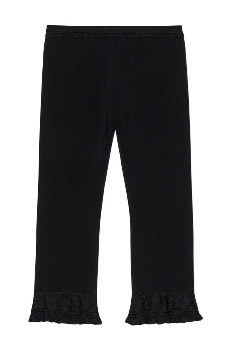 SANDRO Ruffled capri pants, Alternate, color,